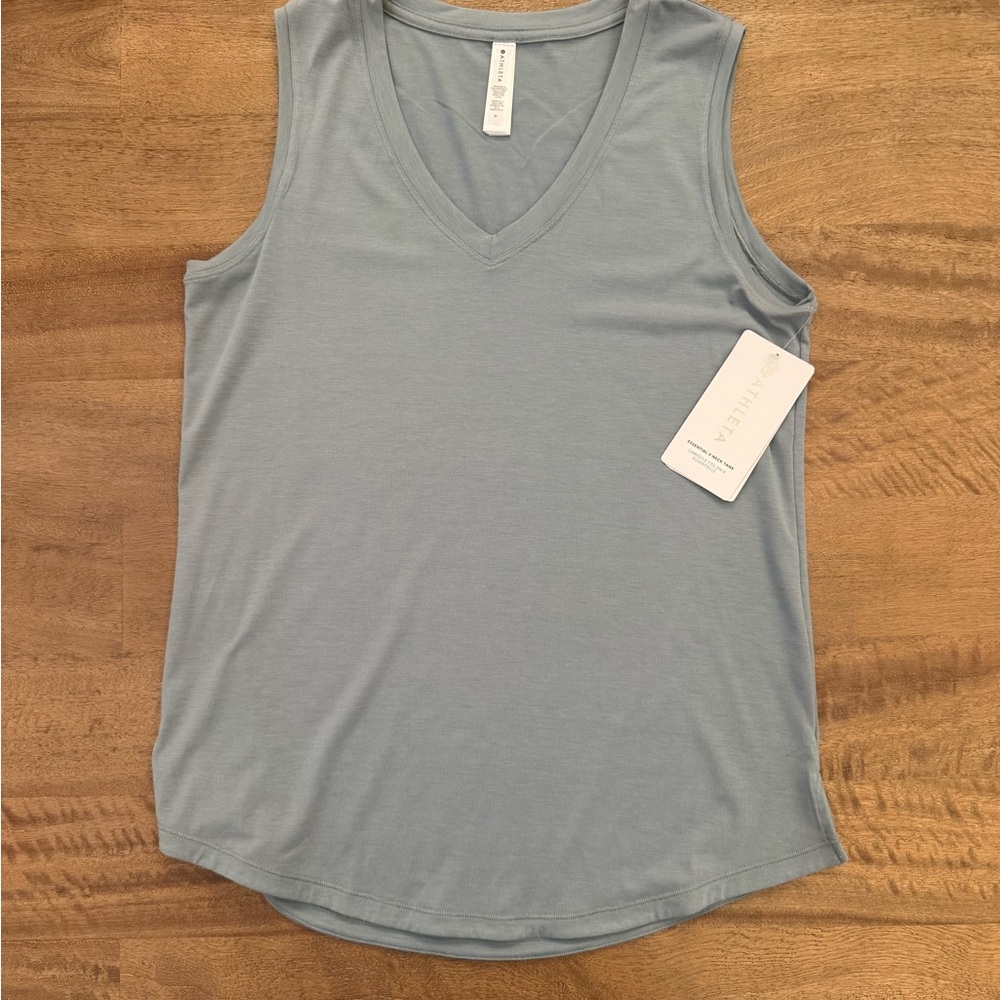 Athleta Essential V Neck Tank M blue NWT (Bundle 2+ items for 20% off)